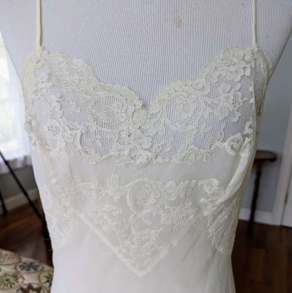 Vintage La Grande Maison De Blanc Paris FloralLace Nightie Lingerie Slip Dress - Picture 2 of 6
